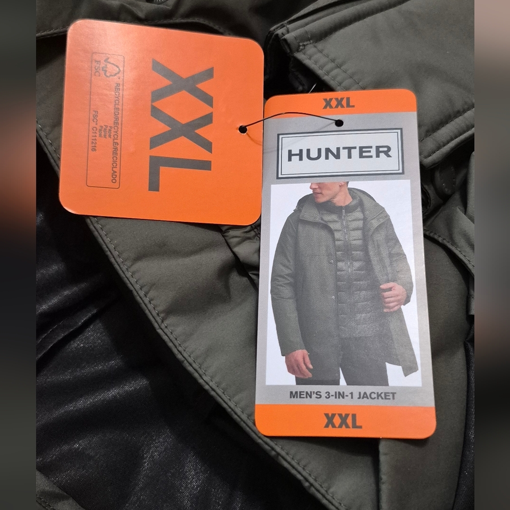 Hunter Men's 3-in-1 Green Jacket - XXL NEW, NEVER WORN